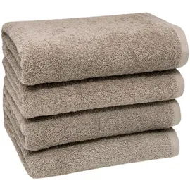ZOLLNER Handtuchset 50 x 100 cm braun 4-tlg.