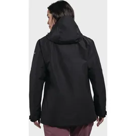 Schöffel Damen Style Okere 3in1 Jacket WMS, wasserdichte, atmungsaktive Outdoorjacke mit herausnehmbarer Fleecejacke, warme 3in1 Jacke (Größe XL, schwarz)