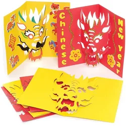 Chinesische Drachen-Pop-out-Karten (pro Set 10) Chinesisches Neujahr
