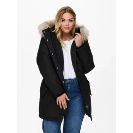 ONLY CARMAKOMA Womens Carirena Parka Coat OTW Anorak, Black, S-42/44, Schwarz, 42-44 Große Größen - 42-44 Große Größen
