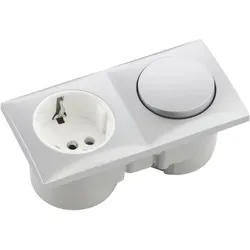 BERKER Berker Integro Flow Elemente chrom matt - Schalter, Steckdose , Steckdose polarweiß