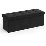 Songmics Sitzbank Truhenbank Schwarz 38 x 110 x 38 cm