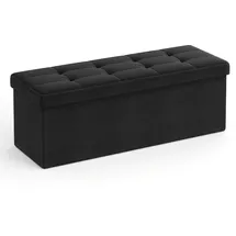 Songmics Sitzbank Truhenbank Schwarz 38 x 110 x 38 cm