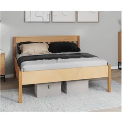 Inter Link Doppelbett Vivo 140x200 cm - Kiefer Massivholz - Inkl Lattenrost