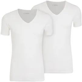 Jockey Cotton + Unterhemden, feuchtigkeitsregulierend, 2er-Pack, für Herren, WHITE, XL