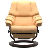 Stressless Relaxsessel STRESSLESS "Reno" Sessel Gr. Material Bezug, Material Gestell, Maße B/H/T, gelb (yellow) elektrisch verstellbar, optional 2-motorisch, Größe M & L