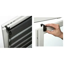 GARDINIA Doppelrollo EasyFix 45 x 150 cm Schwarz