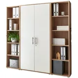 moebel-dich-auf TABOR Aktenschrank 172 x 185 x 33 cm beige/weiß