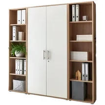 moebel-dich-auf TABOR Aktenschrank 172 x 185 x 33 cm beige/weiß