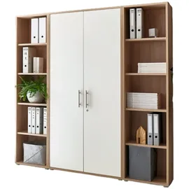 moebel-dich-auf TABOR Aktenschrank 172 x 185 x 33 cm beige/weiß