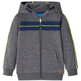 vidaXL Kinder-Kapuzenpullover mit Reißverschluss Dunkelblau Melange 104