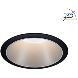 Paulmann Einbauspot LED COLE IP44, starr, inkl. LED COIN Modul, 230V, 6.5W 2700K460lm 100°, 3-stufig dimmbar, Schwarz / Silber PAUL-93407
