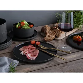 CreaTable Speiseteller Futuro Ø 26 cm schwarz 4er Set
