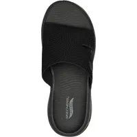 SKECHERS Damen Go Walk Arch Fit Sandal Joyful Slides, Black Textile, 42 EU