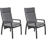 Outdoor Edge SONDRINO Gartensessel 58 x 72 x 110 cm anthrazit/hellgrau 2 St.