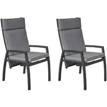 Outdoor Edge SONDRINO Gartensessel 58 x 72 x 110 cm anthrazit/hellgrau 2 St.