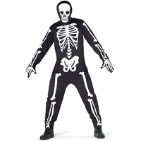 Halloween Kostüm Herren, Skelett Kostüm Herren, Skelett Jumpsuit Herren, Skelett Anzug Herren, Skelett Overall Herren, Halloween Skelett Kostüm Herren, Kostüm Skelett Herren, Skelett Herren Kostüm XL