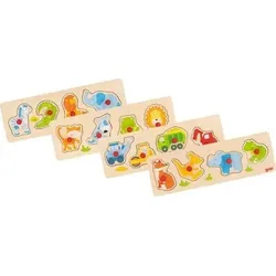 GOKI 57440 Steckpuzzle, 4-fach sortiert