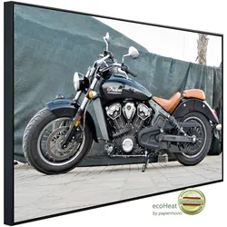 PAPERMOON Infrarotheizung "Motorrad", bunt (kunstmotiv im aluminiumrahmen), B/H/T: 120cm x 90cm x 3cm, 1200 W, Heizkörper, sehr angenehme Strahlungswärme