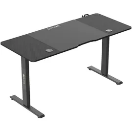 [pro.tec]® Höhenverstellbarer Tisch Stryn 140x60cm schwarz