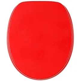 Sanilo WC Sitz Rot, Hochwertiger und Stabiler Toilettendeckel aus Holz