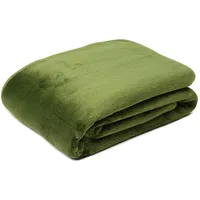 Gözze Premium Cashmere-Feeling Kuscheldecke 220 x 240 cm Dunkelgrün