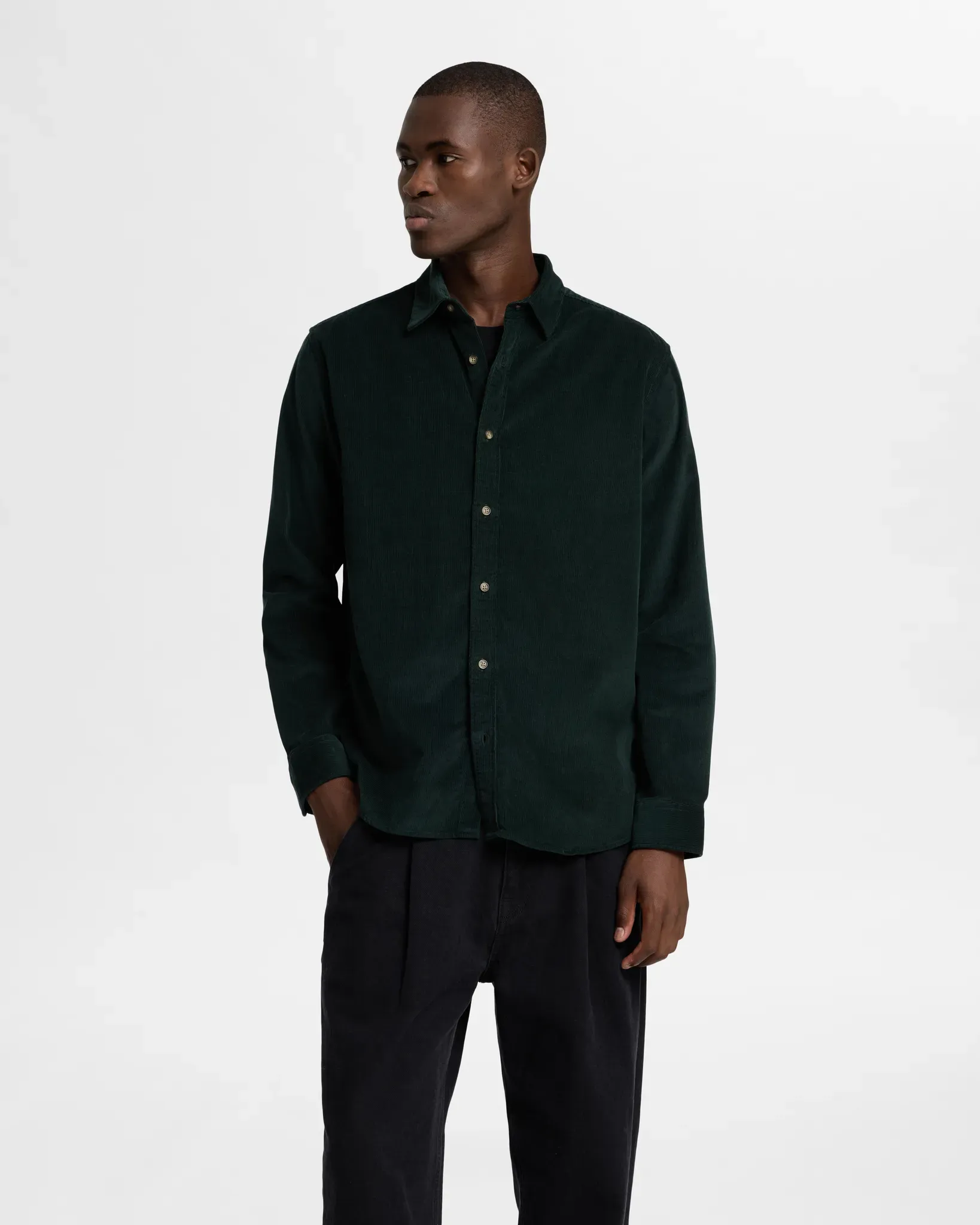 SELECTED HOMME Langarmhemd »SLHREGOWEN-CORD SHIRT LS NOOS« SELECTED HOMME Rain Forest L