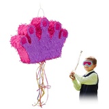 relaxdays Pinata Krone lila|rosa