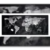 Sigel Glas-Magnettafel artverum® 130,0 x 55,0 cm World-Map