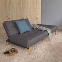 Innovation Living Schlafsofa Splitback Styletto hell Stoff Dark Grey