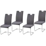Hti-Living Esszimmerstuhl 4er Set Polyester grau