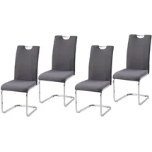 Hti-Living Esszimmerstuhl 4er Set Polyester grau