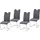 Hti-Living Esszimmerstuhl 4er Set Polyester grau