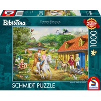 Schmidt Spiele Thomas Kinkade Bibi & Tina Spaß auf dem Martinshof, 1000 Teile