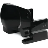 EUREL RS72 Allesschneider Elektrisch Schwarz – Brotschneidemaschine, 170 mm Edelstahlklinge, 0–15 mm Schnittstärke, 100W DC-Motor, Servier- & Aufbewahrungsschale