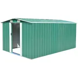 vidaXL Geräteschuppen 3,78 x 2,45 m grün