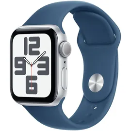 Apple Watch SE 2024 GPS 40 mm Aluminiumgehäuse Silber, Sportarmband Denim S/M