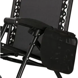 SPRINGOS Sonnenliege Liegestuhl 110 x 80 x 67 cm Schwarz
