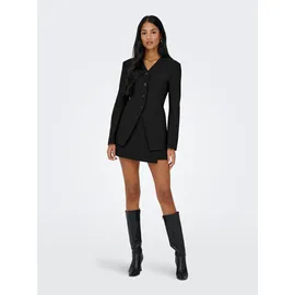 Only Jerseyblazer "ONLLAMINA LIFE L/S FIT BLAZER TLR", Damen, Gr. 34, schwarz, Obermaterial: 97% Polyester, 3% Elasthan, unifarben, regular fit normal, Blazer