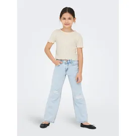 Only T-Shirt Kogcarlotta Life S/S Top JRS Noos, Cloud Dancer, 146-152 EU