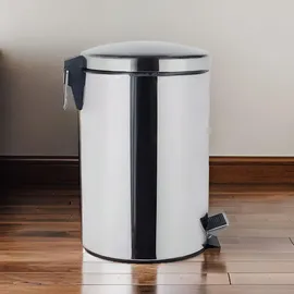 Buri Edelstahl Mülleimer 20 l Silber