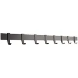 Designfabrik Hamburg Moderne, Schwarz, Metall, Rechteckig, 80x7x5 cm, Garderobe, Garderobenleisten & Garderobenhaken | Kleiderstange Wandmontage | mind. 14 Tage Rückgaberecht | Schwarz