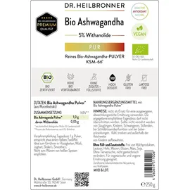 Dr. Heilbronner Bio Ashwagandha PUR Pulver 250 g