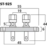 Monacor Lautsprecher-Schraubanschluss ST-925