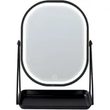 Beliani Kosmetikspiegel DORDOGNE in Silber/Schwarz - (W) 24 x (H) 32 x (L) 13 cm | Gr.: onesize