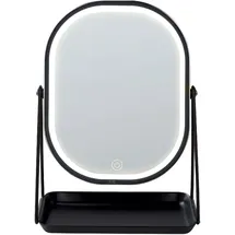 Beliani Kosmetikspiegel DORDOGNE in Silber/Schwarz - (W) 24 x (H) 32 x (L) 13 cm | Gr.: onesize
