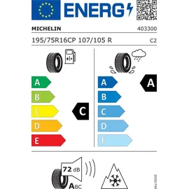 Michelin 195/75 R16CP 107R/105R Cross Climate Camping 8PR