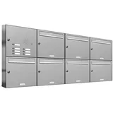 AL Briefkastensysteme 7 Fächer Edelstahl