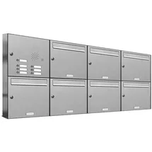 AL Briefkastensysteme 7 Fächer Edelstahl