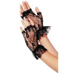 Leg Avenue Kostüm Fingerlose Netzstrumpf Handschuhe schwarz